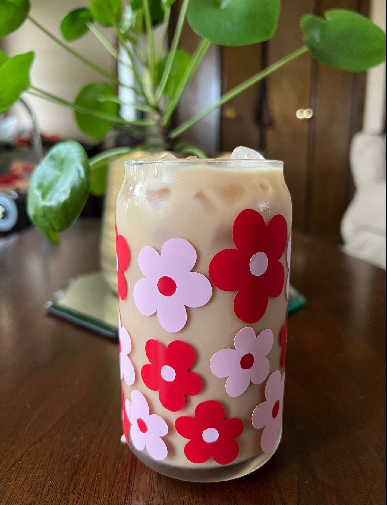 Flower Ice Coffee Glass