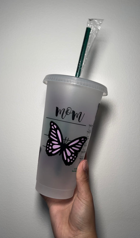 Mom Butterfly Starbucks Tumbler