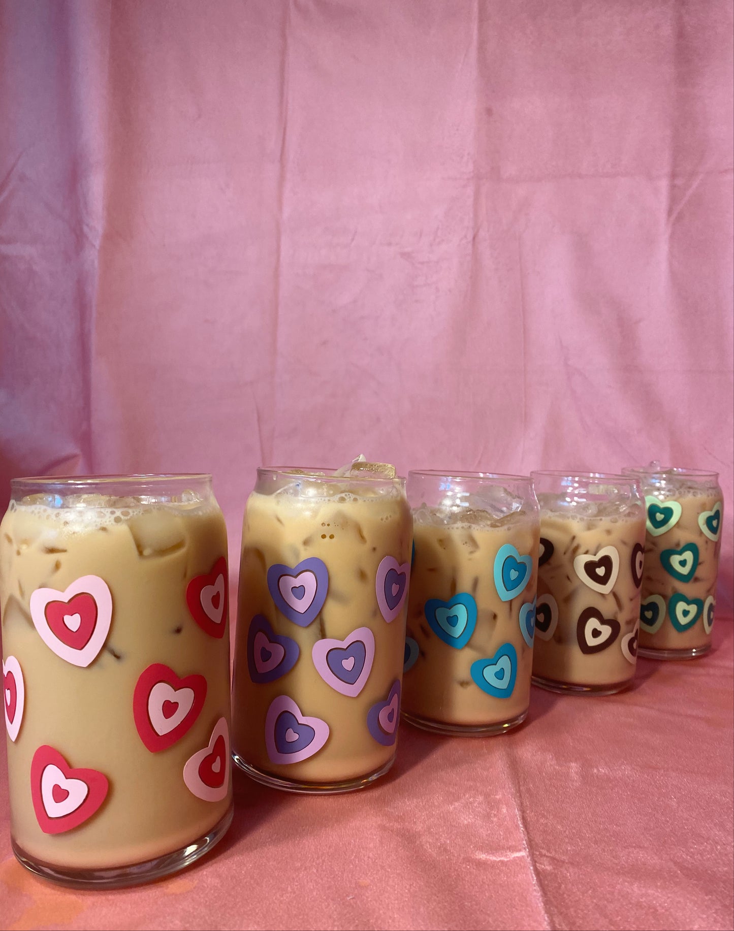 Heart Iced Coffee Cup