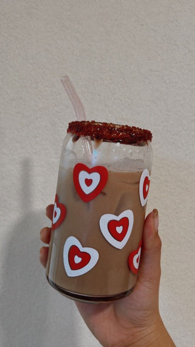 Heart Iced Coffee Cup