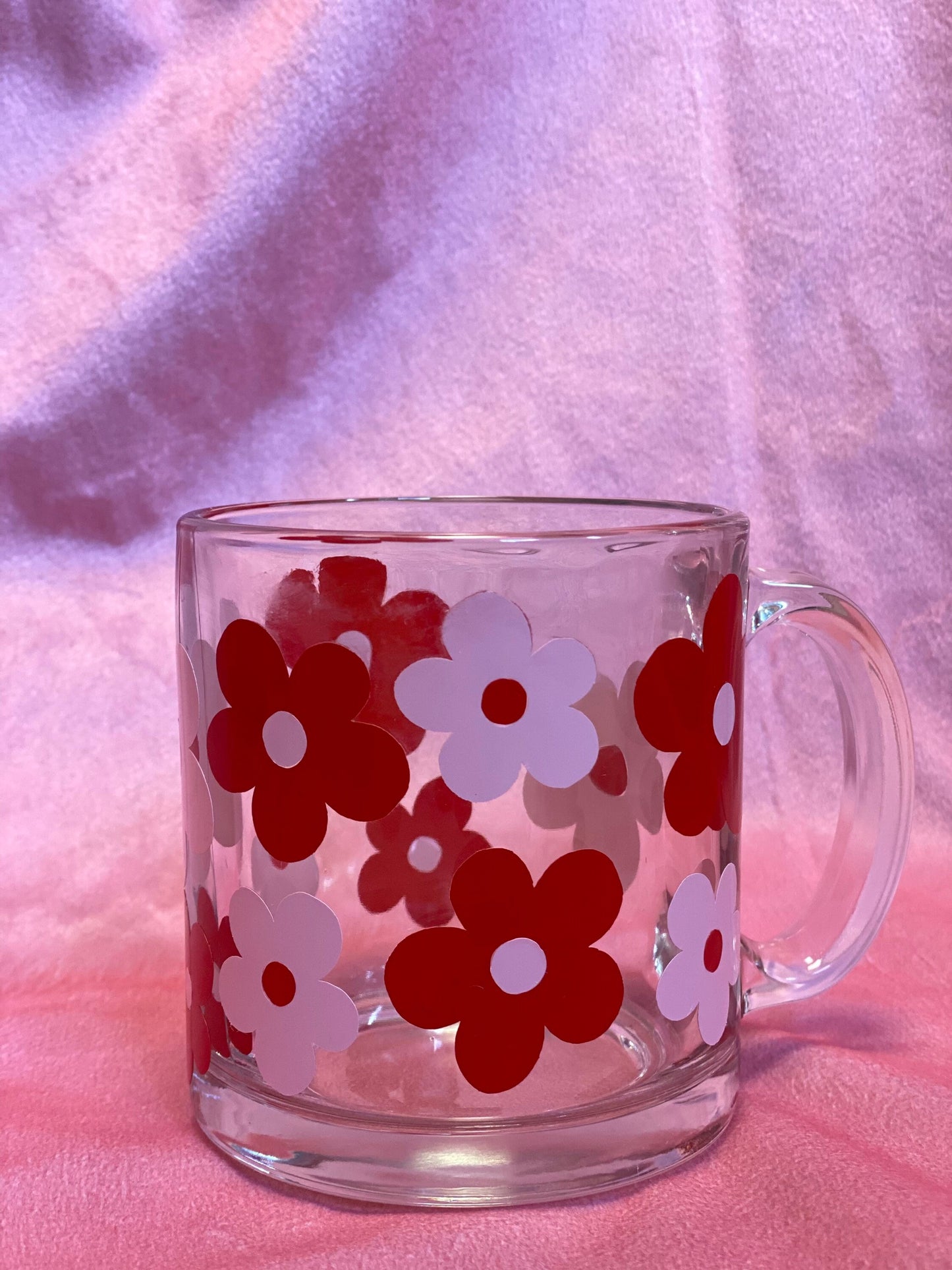 Red & Pink Flower Mug