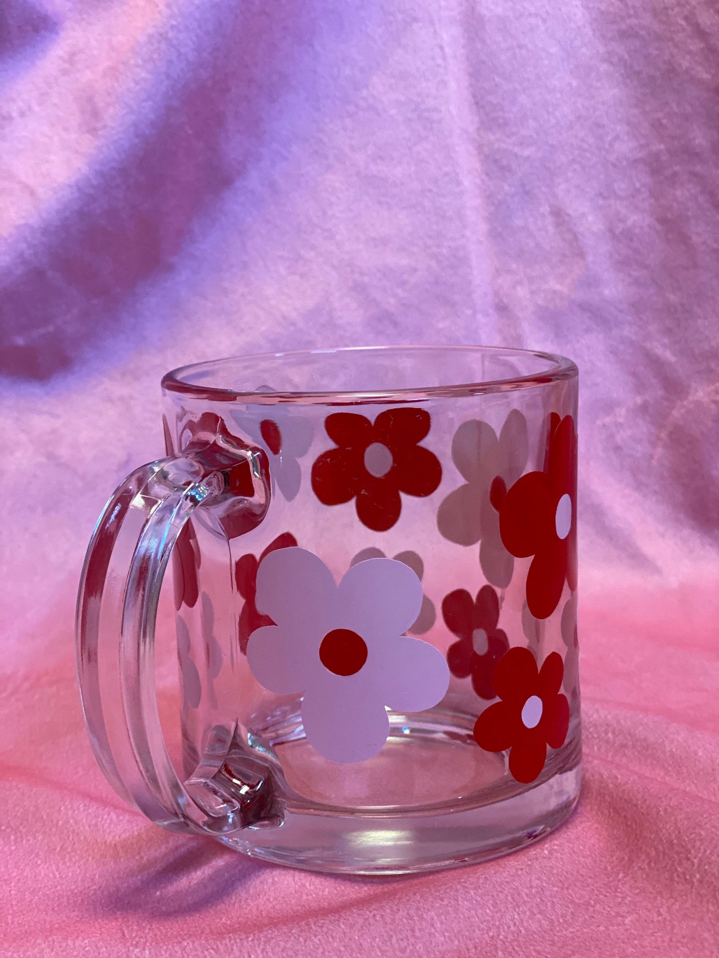 Red & Pink Flower Mug