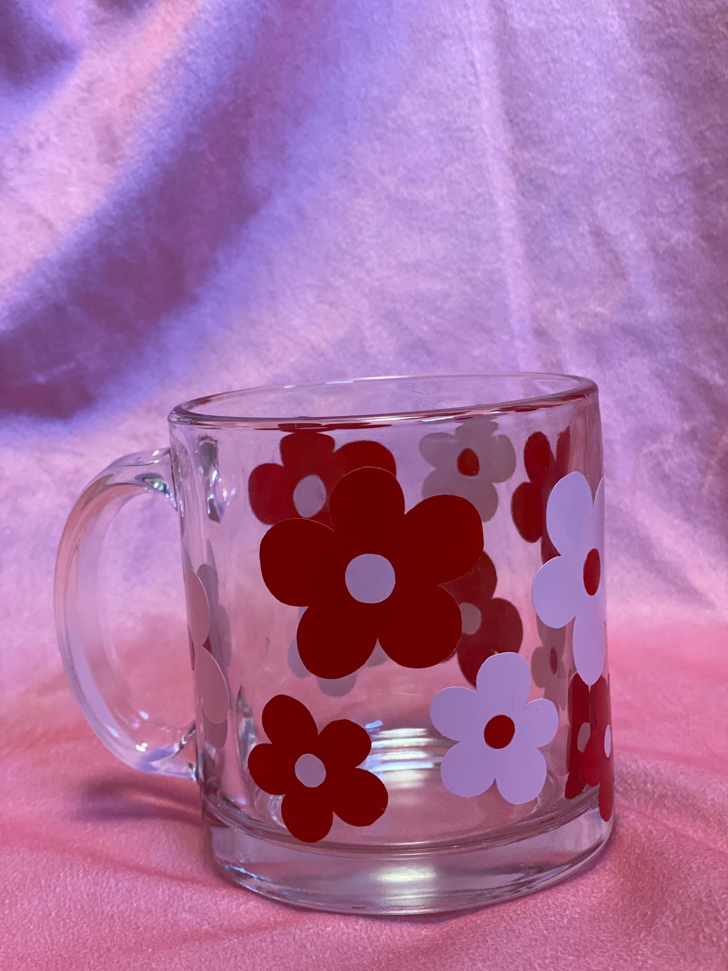 Red & Pink Flower Mug