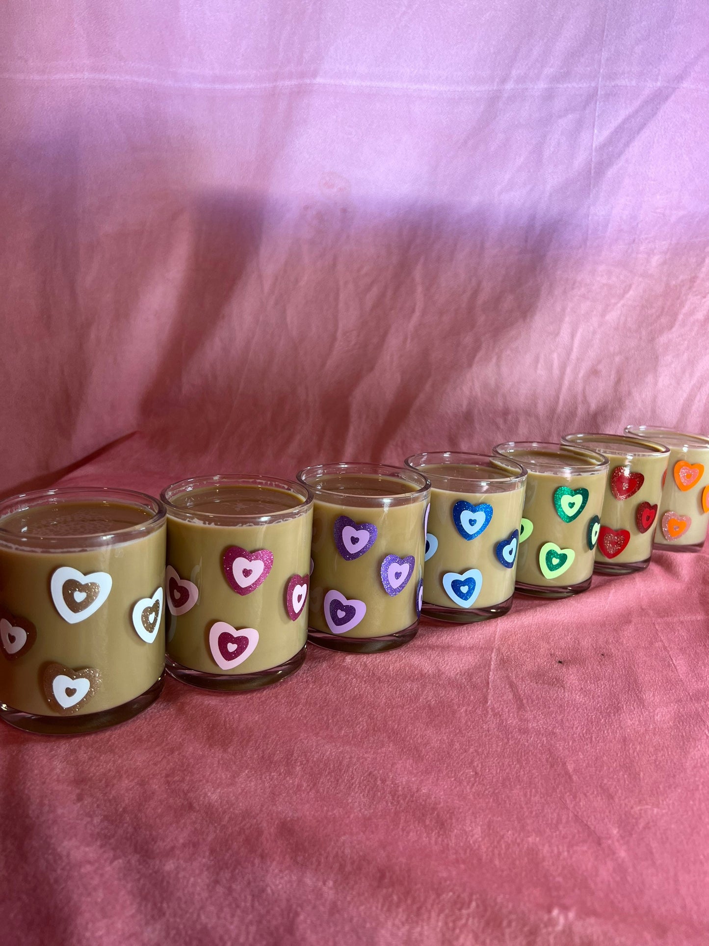 Sparkly Heart Glass Coffee Mug