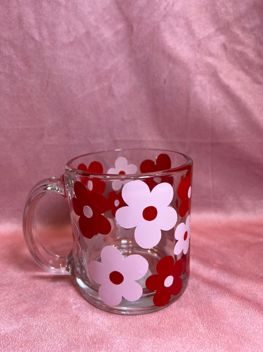 Red & Pink Flower Mug