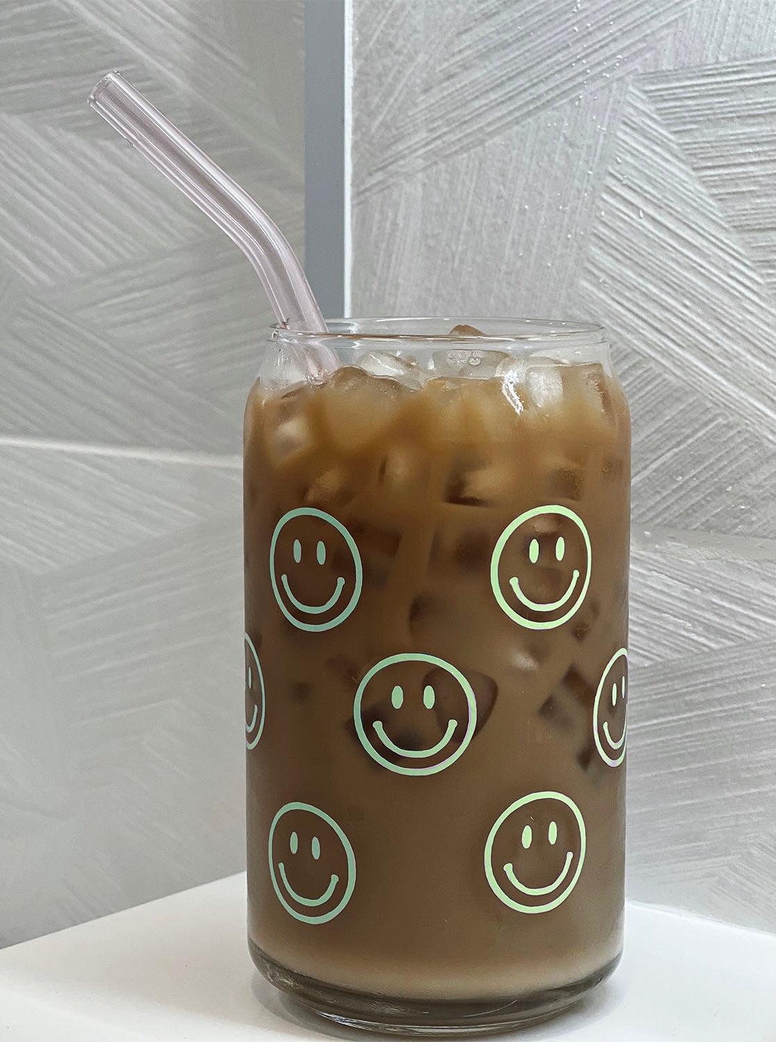 Sage Smiley Face Outline Cup